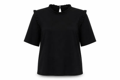 Womens UK Size XL b.young Black Basic Blouse