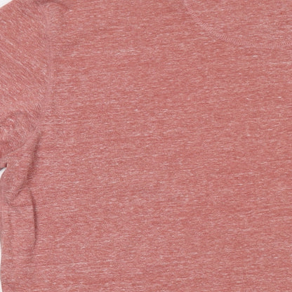 North Coast Mens Red Polyester T-Shirt Size L Crew Neck