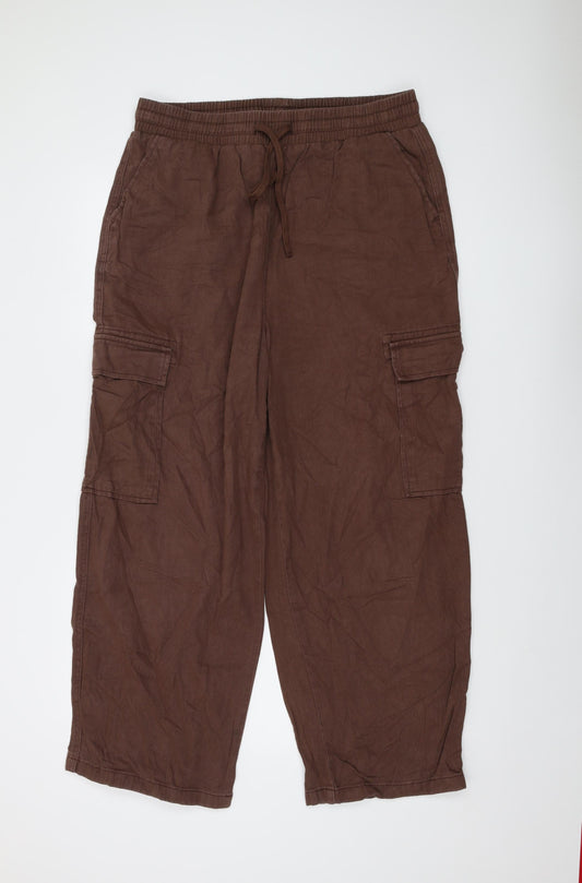 Womens UK Size 32 in COLLUSION Regular Fit  Brown Trousers