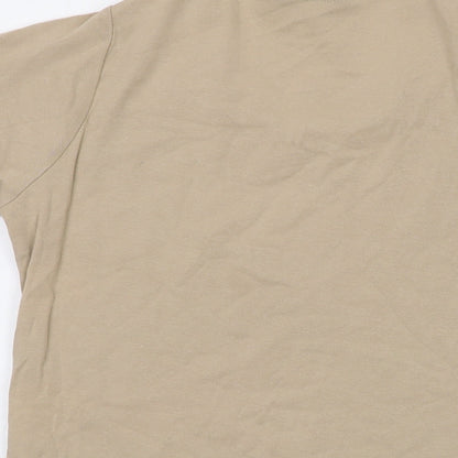 Womens UK Size 10 Isle Beige Basic T-Shirt