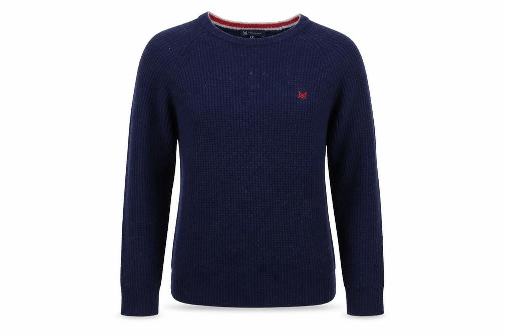 Crew Clothing Blue Crew Neck Wool Pullover Jumper Size M