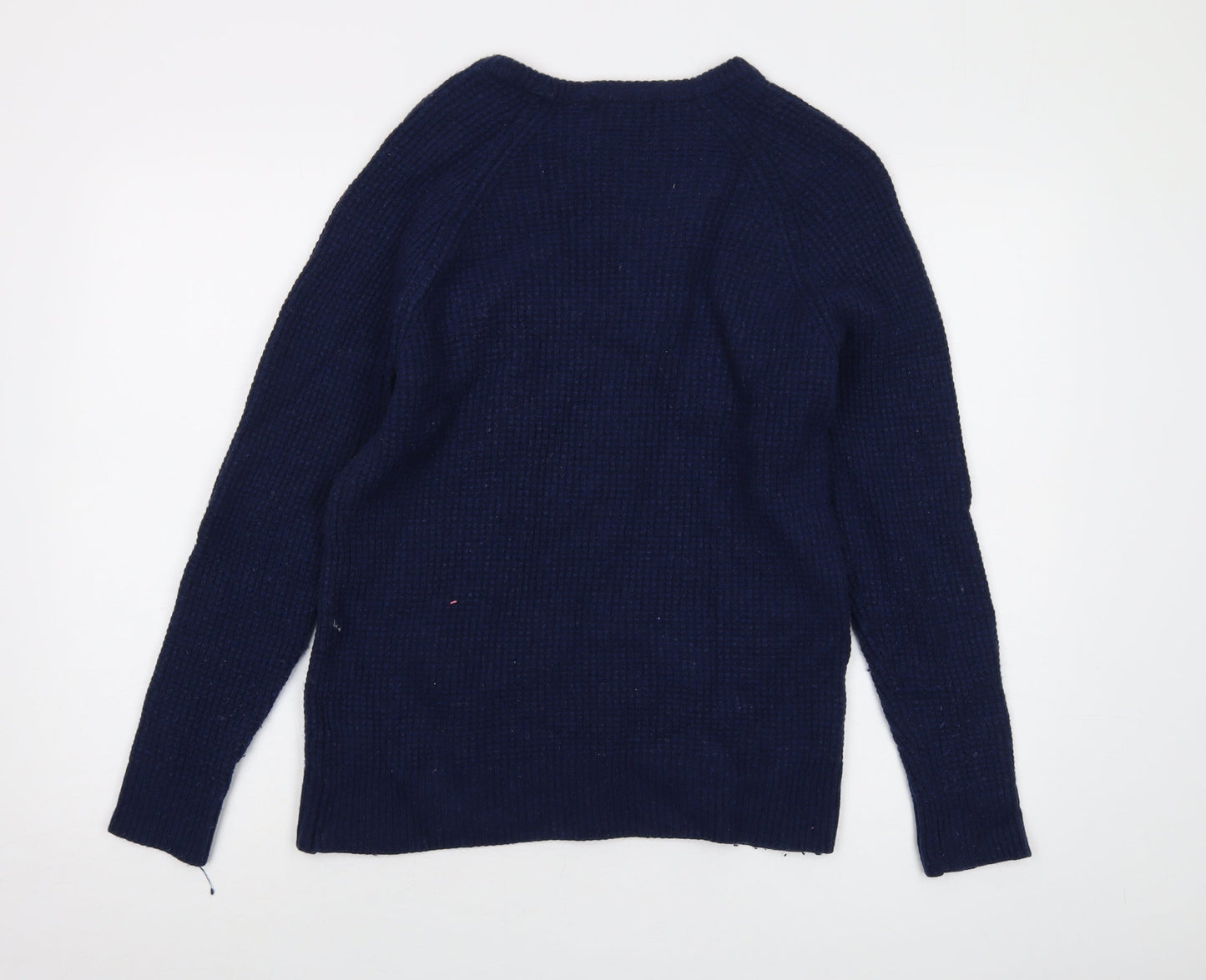 Crew Clothing Womens Blue Crew Neck Wool Pullover Jumper Size M