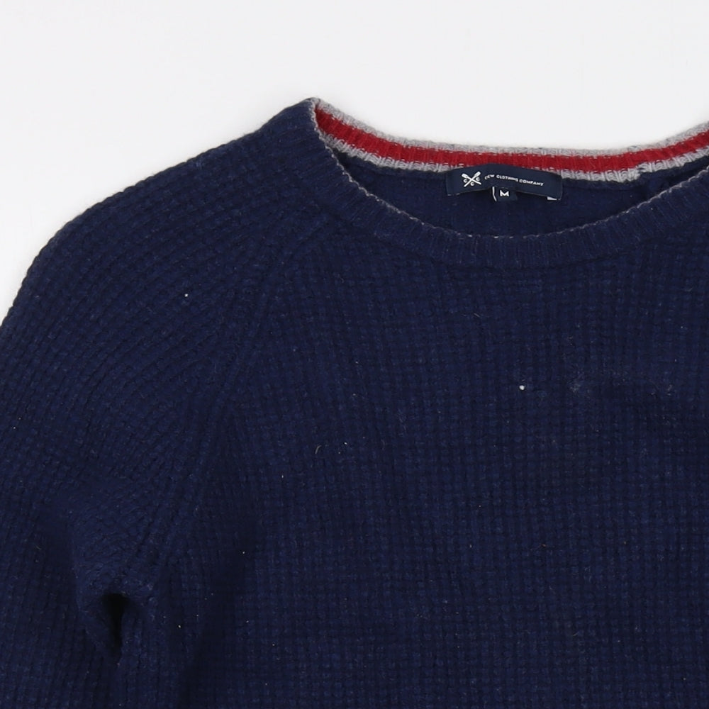 Crew Clothing Womens Blue Crew Neck Wool Pullover Jumper Size M