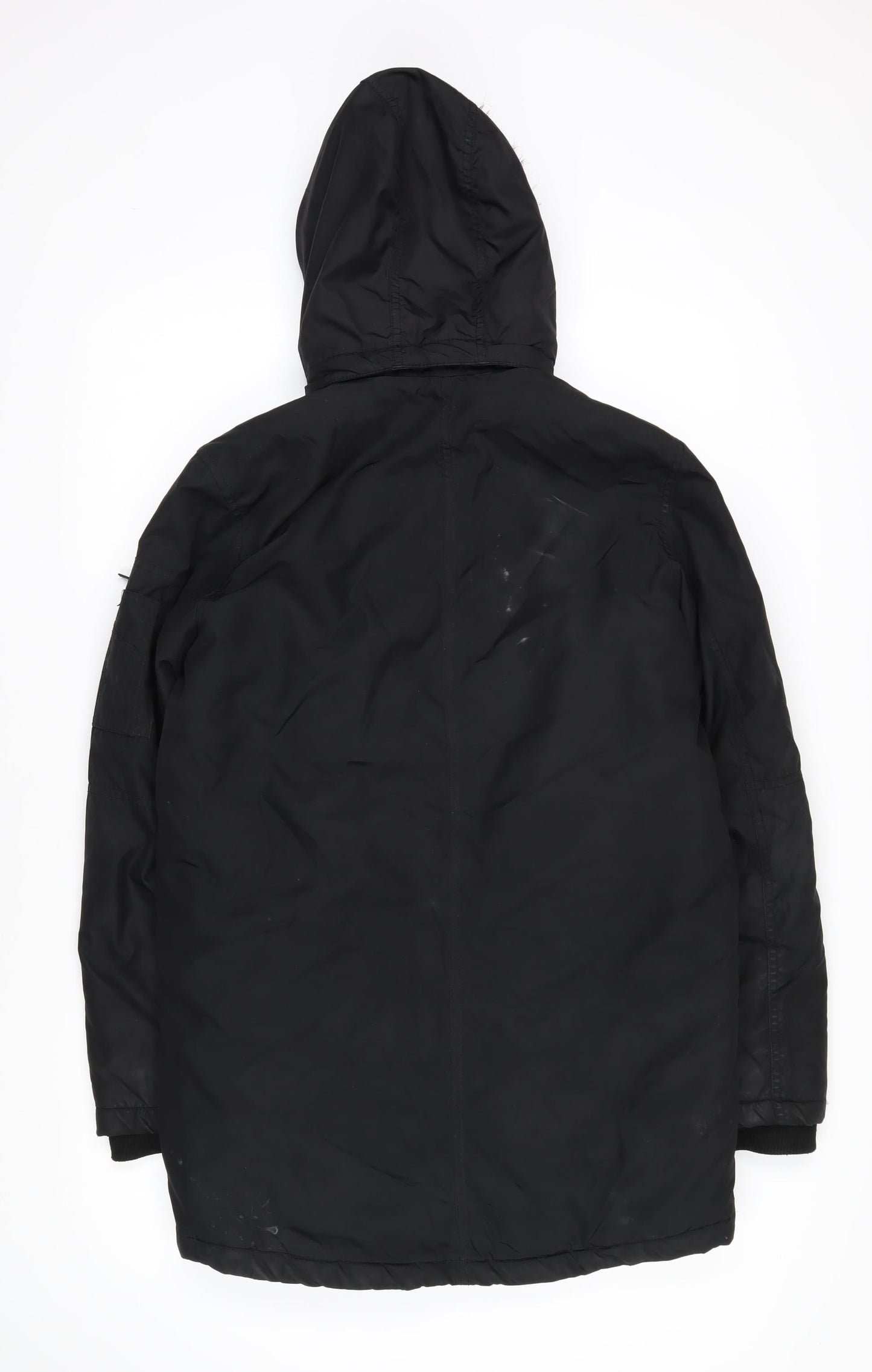 H&M Girls Black Jacket Coat Size 12-13 Years Zip