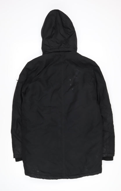 H&M Girls Black Jacket Coat Size 12-13 Years Zip