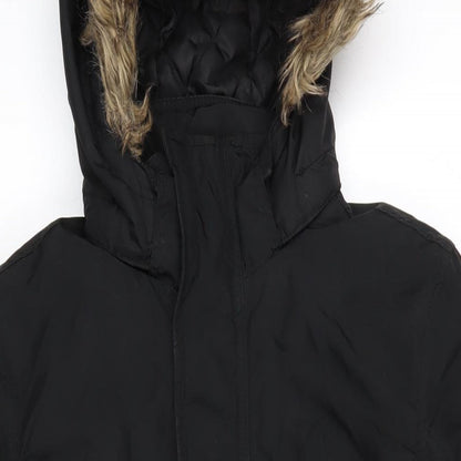 H&M Girls Black Jacket Coat Size 12-13 Years Zip