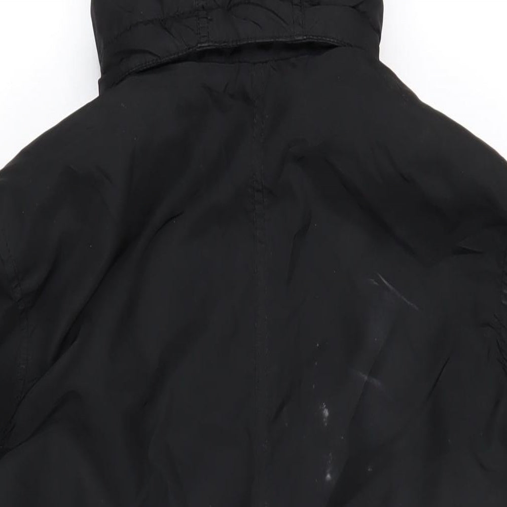 H&M Girls Black Jacket Coat Size 12-13 Years Zip