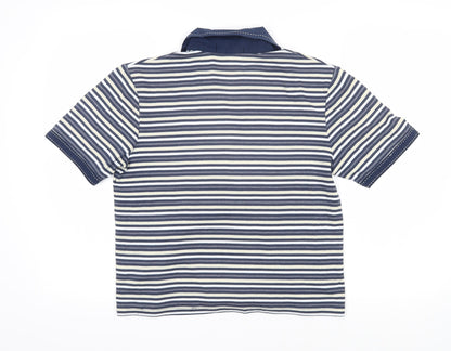 Womens UK Size 12 Poppy Blue Basic Polo