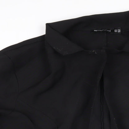 Womens UK Size 14 PRETTYLITTLETHING Black Jacket