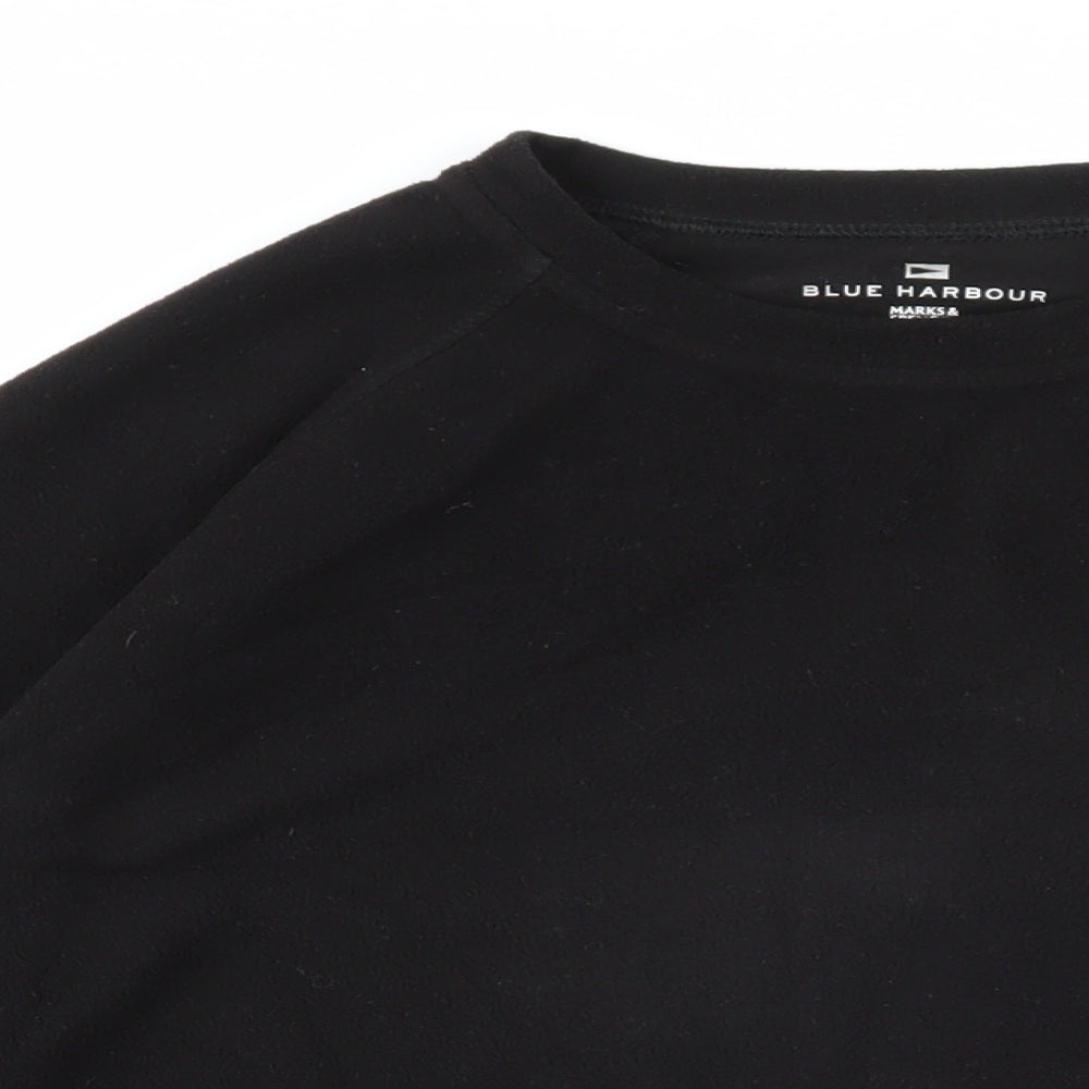 Mens UK Size M Blue Harbour Black Pullover Sweatshirt