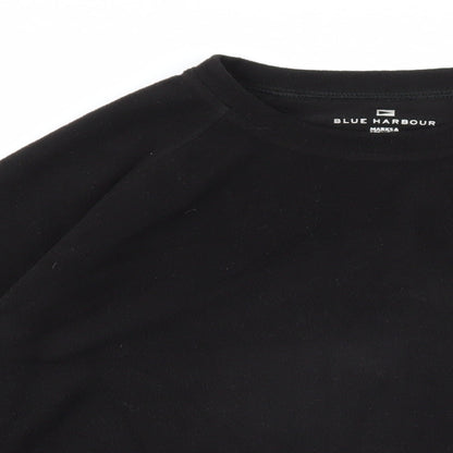 Mens UK Size M Blue Harbour Black Pullover Sweatshirt