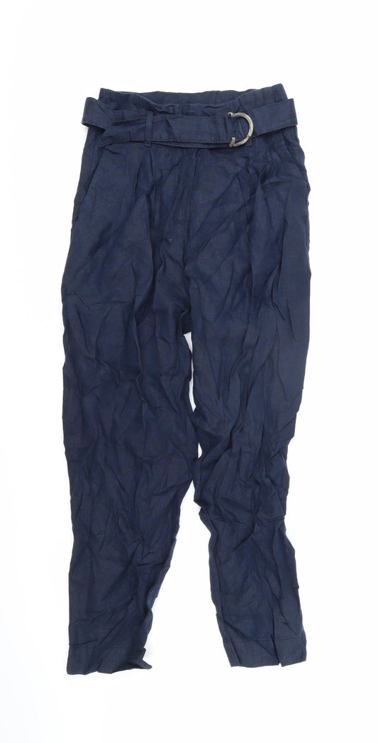 Womens UK Size 6 Marks and Spencer Regular Fit  Blue Trousers