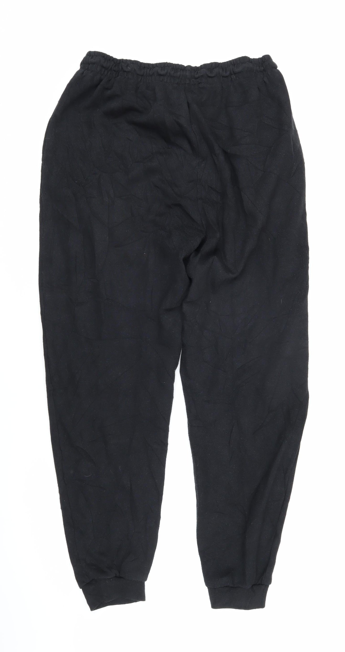 Boohoo Mens Black Polyester Jogger Trousers Size XL L27 in Regular Drawstring - Elasticated waist