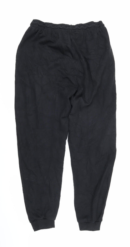 Boohoo Mens Black Polyester Jogger Trousers Size XL L27 in Regular Drawstring - Elasticated waist
