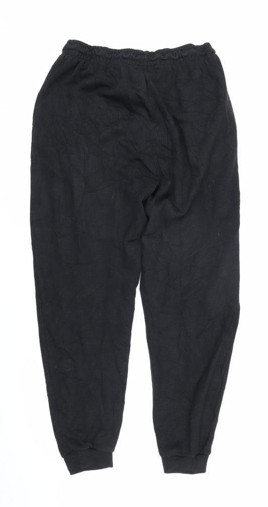 Boohoo Mens Black Polyester Jogger Trousers Size XL L27 in Regular Drawstring - Elasticated waist