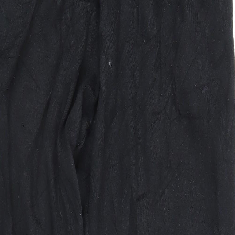 Boohoo Mens Black Polyester Jogger Trousers Size XL L27 in Regular Drawstring - Elasticated waist