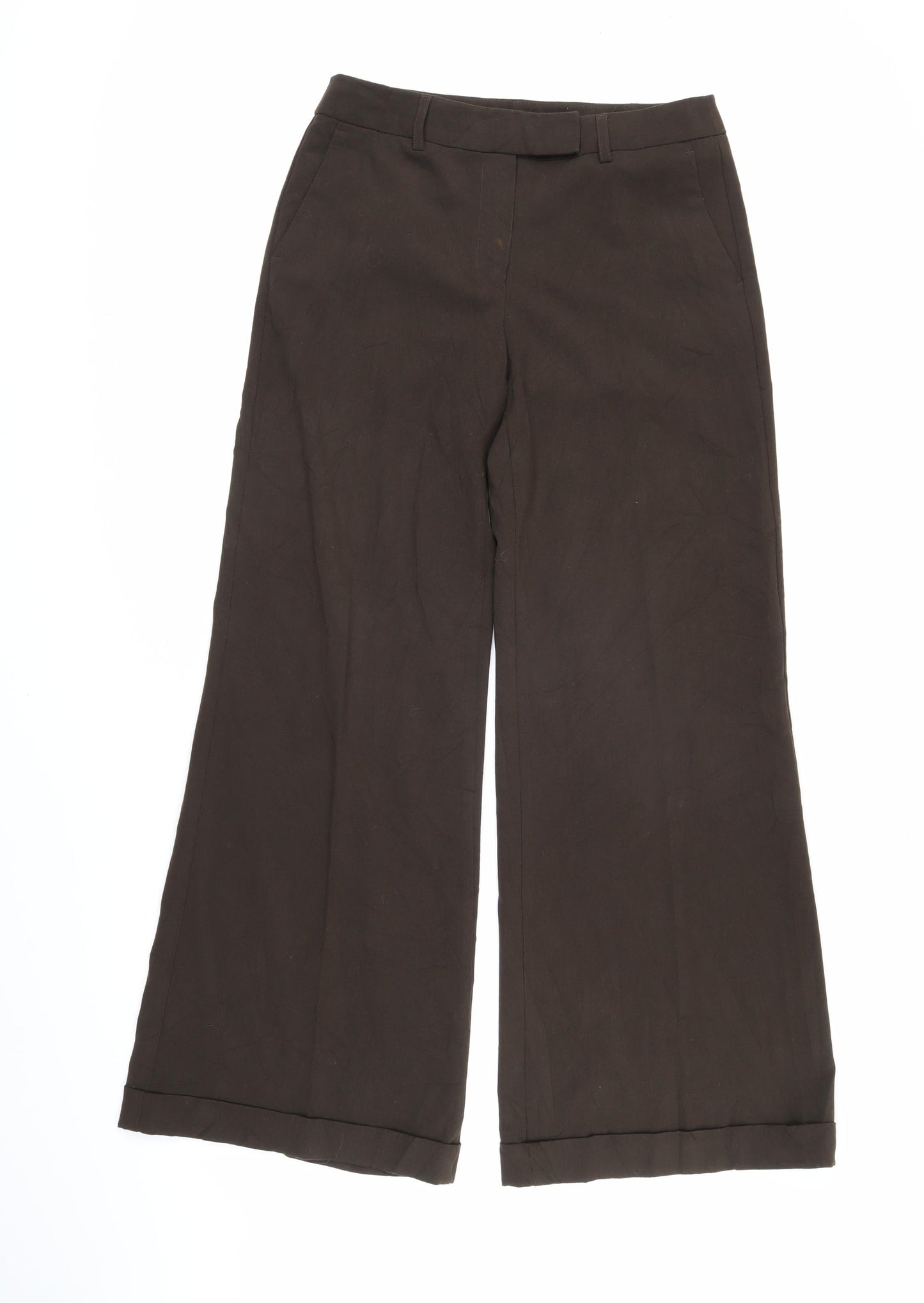 Womens UK Size 12 Marks and Spencer Regular Fit  Brown Trousers