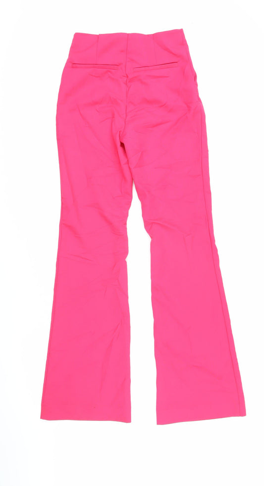Womens UK Size 34 in H&M Regular Fit  Pink Trousers