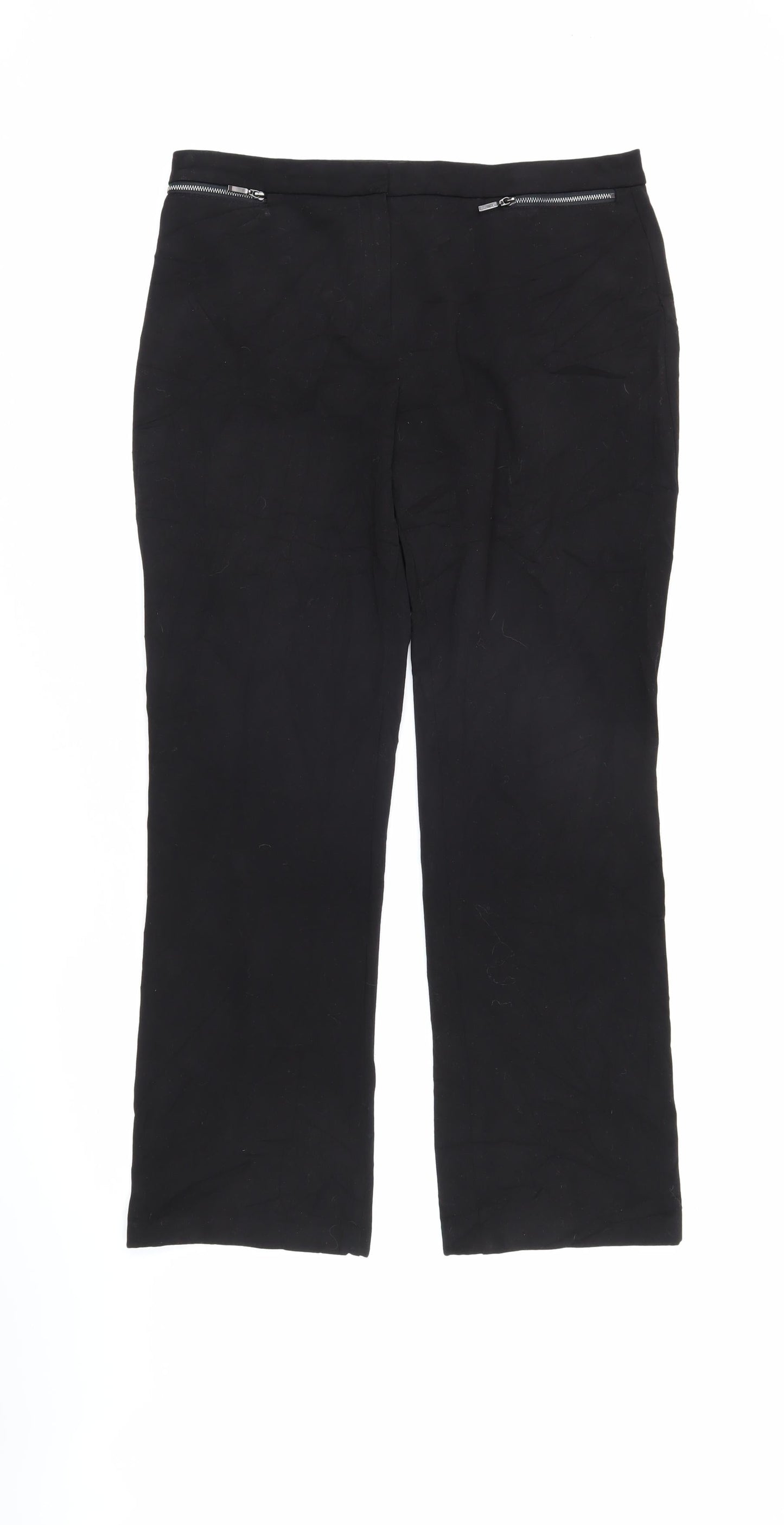 Womens UK Size 14 Marks and Spencer Regular Fit  Black Trousers