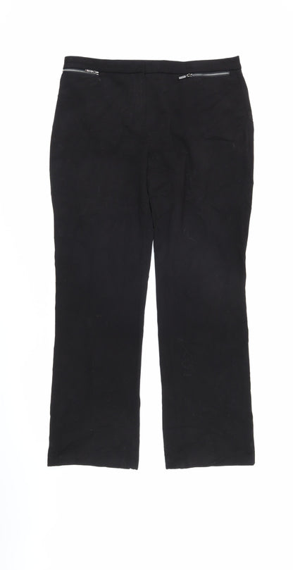 Womens UK Size 14 Marks and Spencer Regular Fit  Black Trousers