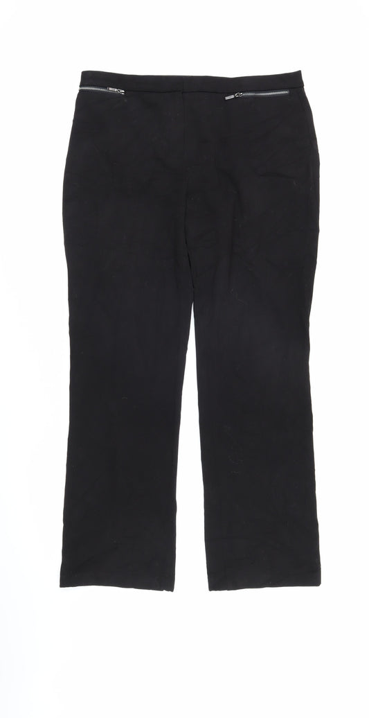 Womens UK Size 14 Marks and Spencer Regular Fit  Black Trousers