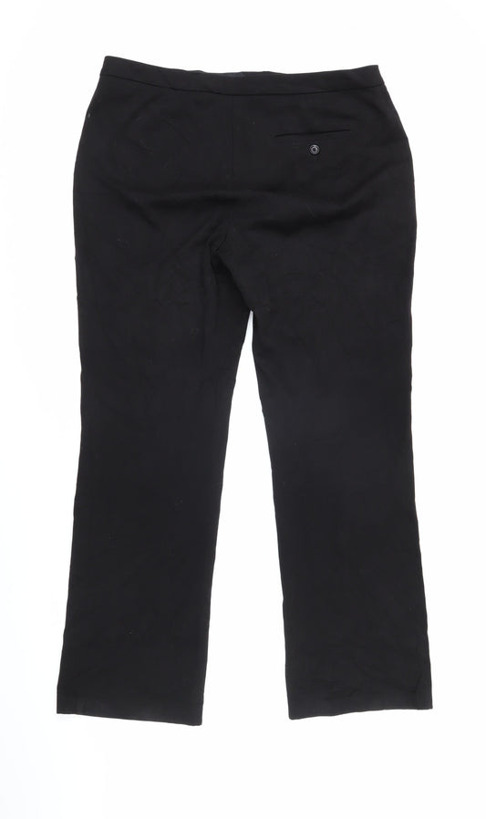 Womens UK Size 14 Marks and Spencer Regular Fit  Black Trousers