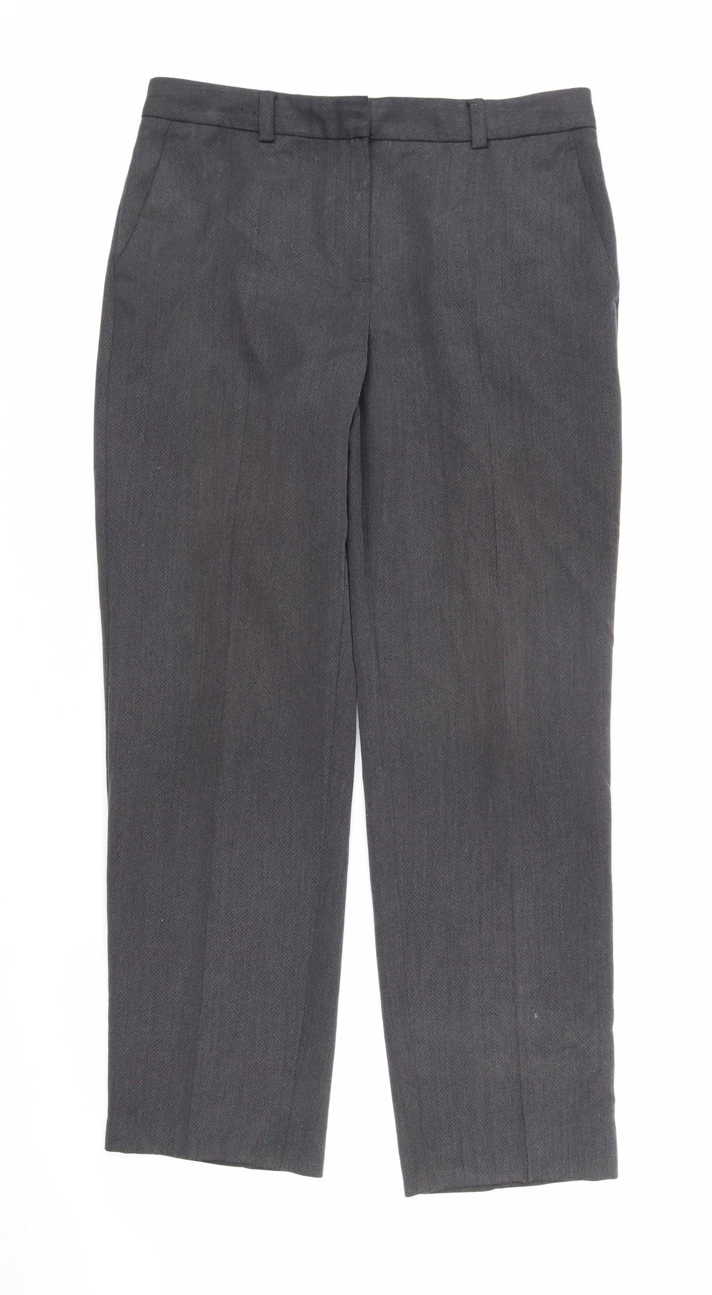 Womens UK Size 10 Marks and Spencer Regular Fit  Grey Trousers