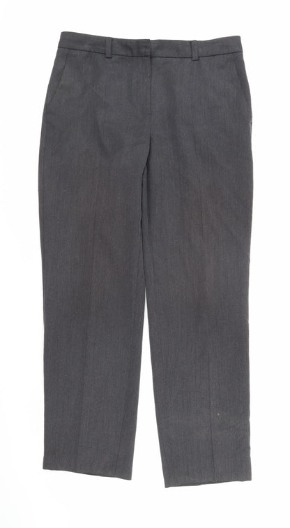 Womens UK Size 10 Marks and Spencer Regular Fit  Grey Trousers