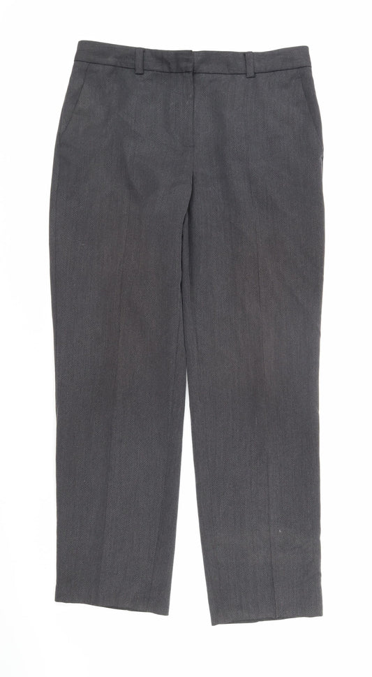 Womens UK Size 10 Marks and Spencer Regular Fit  Grey Trousers