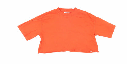 Womens UK Size 8 Topshop Purple Cropped T-Shirt