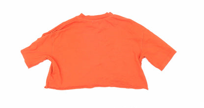 Womens UK Size 8 Topshop Purple Cropped T-Shirt