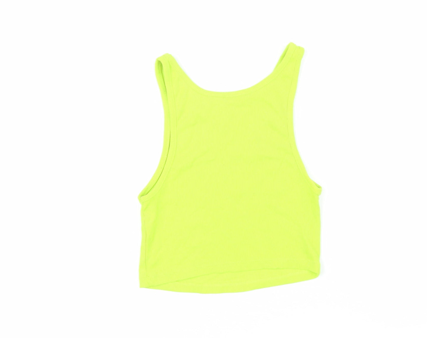 Womens UK Size S Zara Green Basic T-Shirt