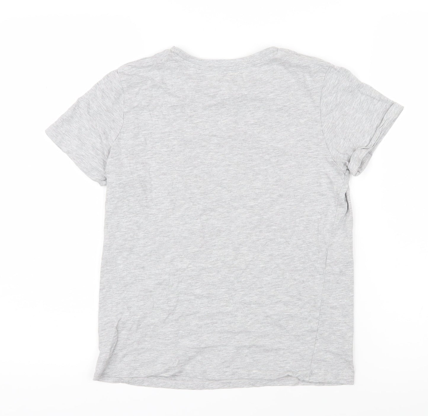 La Redoute Boys Grey Cotton Basic T-Shirt Size 12 Years Round Neck Pullover - Post office Air mail Passport International