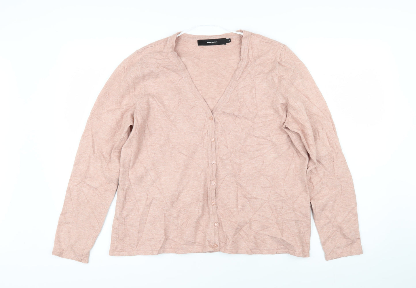 Womens UK Size L Vera Moda Pink Cardigan Jumper