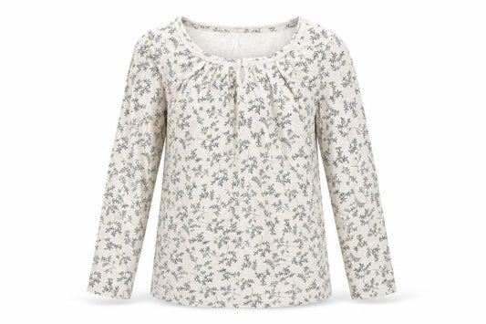 Bonmarché Womens Beige Floral Polyester Basic T-Shirt Size S Scoop Neck