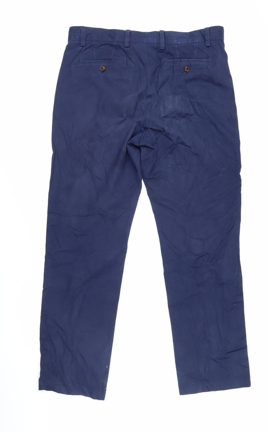 Womens UK Size 34 John Lewis Regular Fit  Blue Trousers