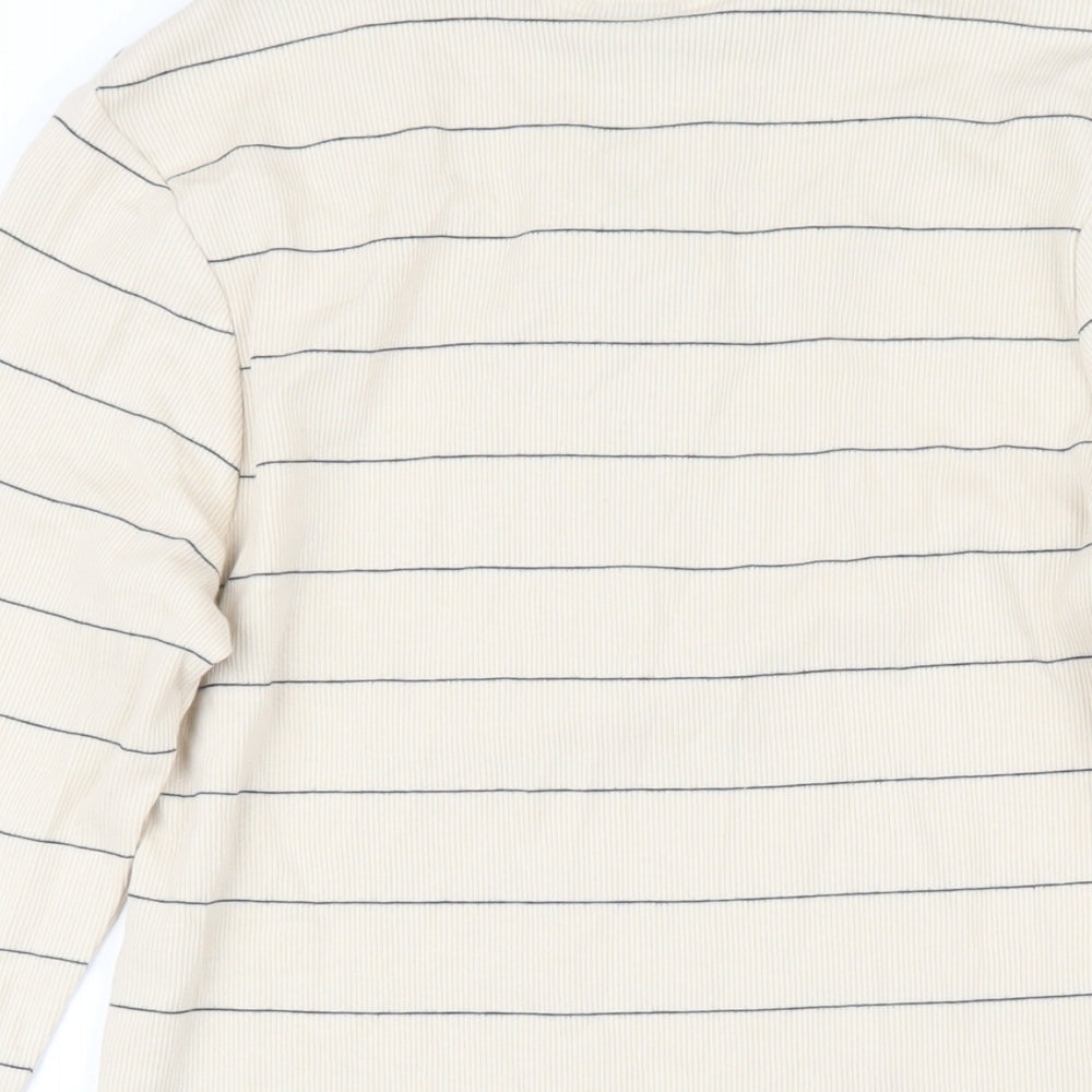 Womens UK Size 10 Marks and Spencer Beige Basic T-Shirt