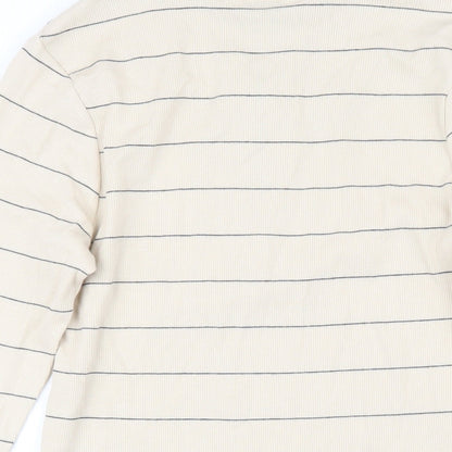 Womens UK Size 10 Marks and Spencer Beige Basic T-Shirt