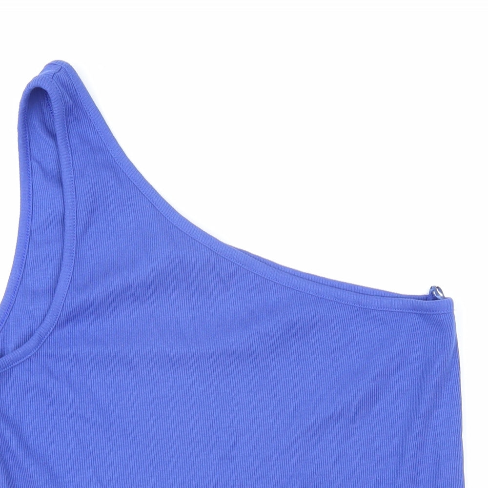 Womens UK Size 16 Marks and Spencer Blue Basic T-Shirt