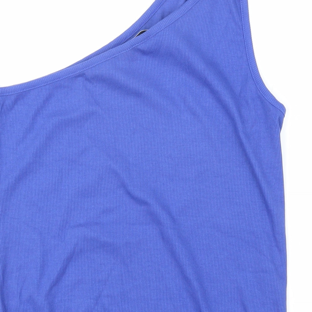 Womens UK Size 16 Marks and Spencer Blue Basic T-Shirt