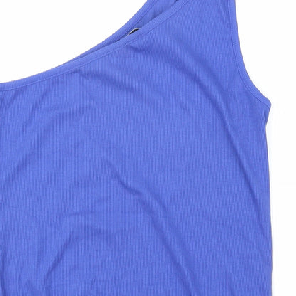 Womens UK Size 16 Marks and Spencer Blue Basic T-Shirt