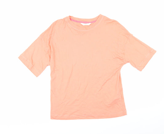Womens UK Size 8 Marks & Spencer Orange Basic T-Shirt