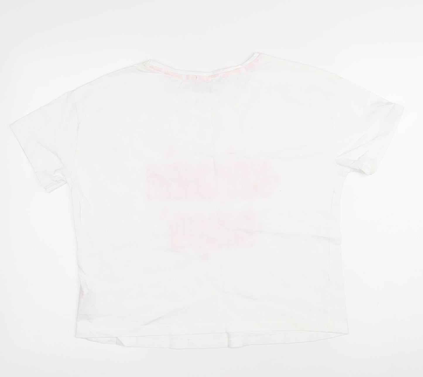 Womens UK Size S New Look White Basic T-Shirt