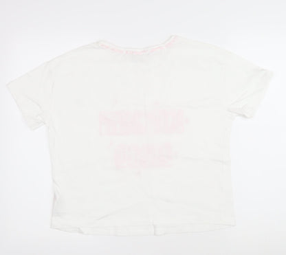 Womens UK Size S New Look White Basic T-Shirt