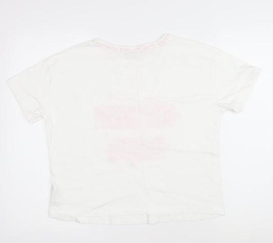 Womens UK Size S New Look White Basic T-Shirt