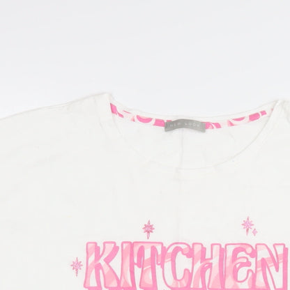 Womens UK Size S New Look White Basic T-Shirt