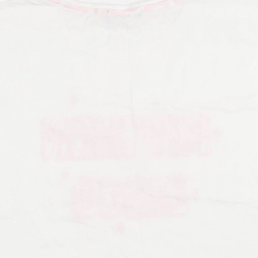 Womens UK Size S New Look White Basic T-Shirt