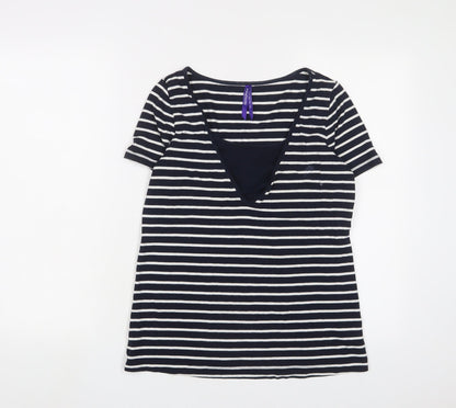 Womens UK Size XS Seraphine Blue Basic T-Shirt