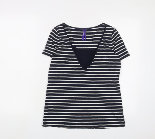 Womens UK Size XS Seraphine Blue Basic T-Shirt