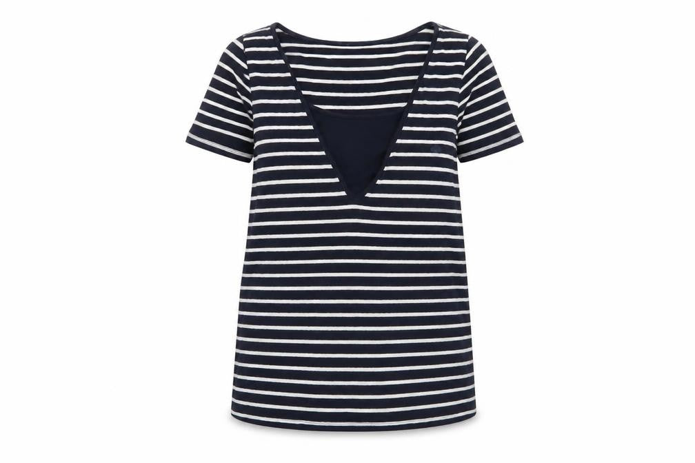 Womens UK Size XS Seraphine Blue Basic T-Shirt